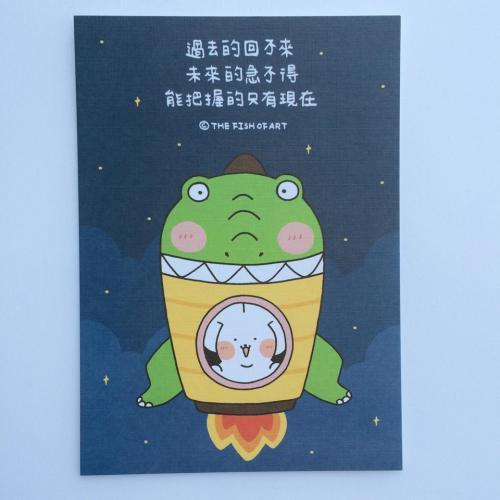 《藝之魚》過去的回不來，未來的急不得，能把握的只有現在 卡片 明信片 --C0315